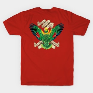 Parrot Parrots Amazon Tattoo Banner T-Shirt